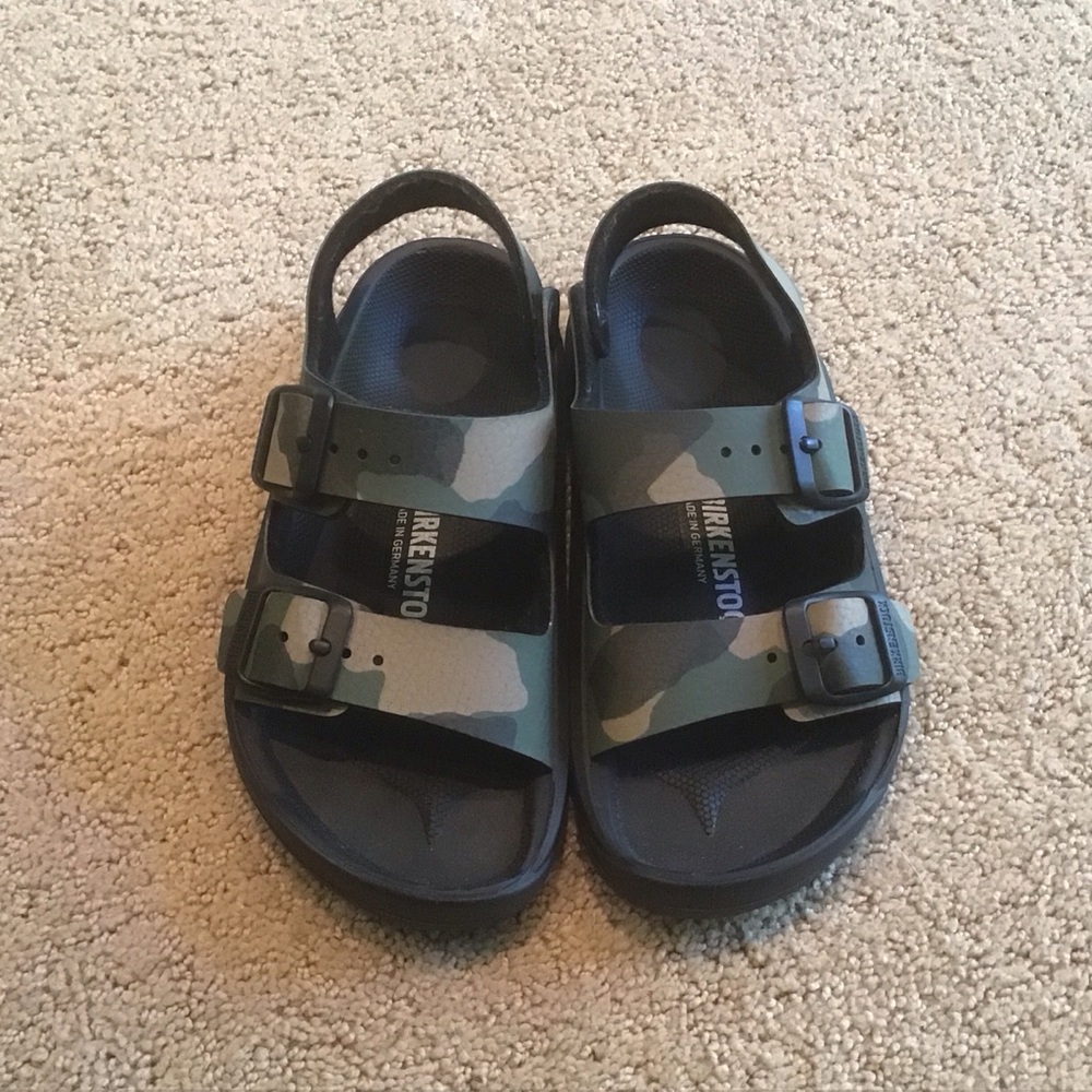 Birkenstock Mogami Desert Soil Camo Khaki Birko Flor Sandals Shoes Kids 29 11